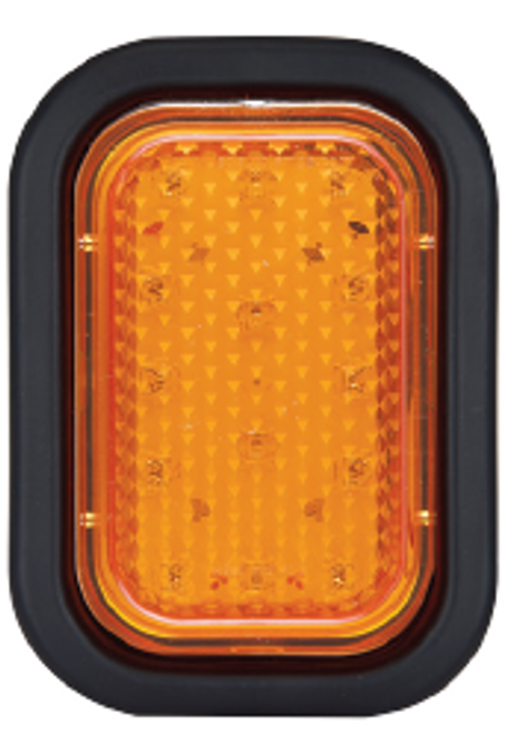 130AMG - Rear Indicator LED Light Single Function Lamp with Rubber Grommet & Plug Included. Multi-Volt 12v & 24v. Amber Lens & Amber LED. Single Pack. LED Auto Lamps. Ultimate LED. 