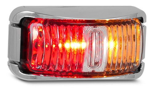 42CARMB - Side Marker Light Multi-Volt 12v & 24v. Caravan Friendly. Single Pack Chrome Bracket Clear Lens & Amber Red LED. LED Auto Lamps. Ultimate LED.  42CARMB - Side Marker Light Multi-Volt 12v & 24v. Caravan Friendly. Single Pack Chrome Bracket Clear Lens & Amber Red LED. LED Auto Lamps. Ultimate LED.