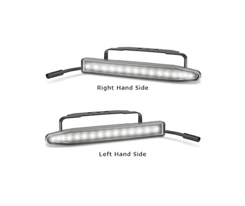 LEDRL2 - Daytime Running Light with Harness Kit . Multi-Volt Clear Lens & White LED Twin Pack. LED Auto Lamps. Ultimate LED.