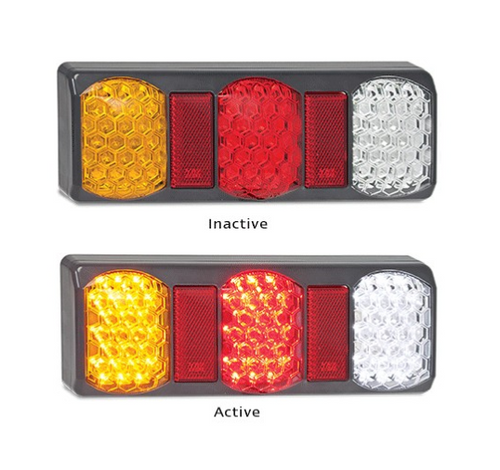 275GARWM - Stop, Tail, Indicator, Reverse Light with Reflector. Multi-Volt 12 & 24 Volt DC Blister Single Pack. LED Auto Lamps. Ultimate LED. 