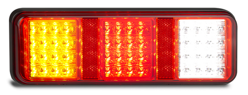 283ARWM - Stop Tail Indicator Reverse Light Multi-Volt 12v & 24 Volt DC System. Caravan Friendly. Screw or Bolt Mounting with Removable Bracket, Red, Amber & Clear Lens & Red, Amber & White LED. LED Auto Lamps. Ultimate LED. 