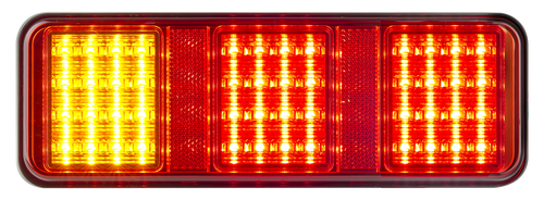 283ARRM - Stop Tail Indicator Light Multi-Volt 12v & 24 Volt DC Systems. Caravan Friendly. Screw or Bolt Mounting with Removable Bracket, Red, Amber Lens & Red, Amber LED. LED Auto Lamps. Ultimate LED. 