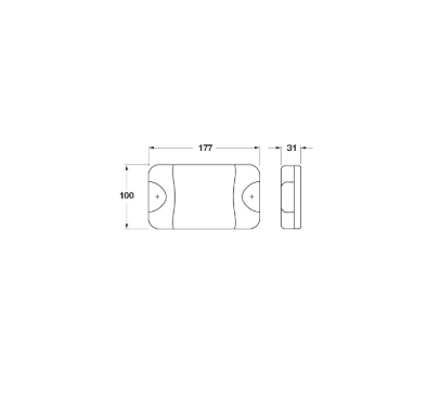 Line Drawing - LS9060 - 180 Series Stop Tail Multi-Volt. Single Pack. Jaylec. CD. Ultimate LED.