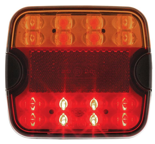 LS9006 - Square LED Combination Stop Tail Indicator Light. Multi-Volt. Twin Pack. Jaylec. CD. Ultimate LED. 