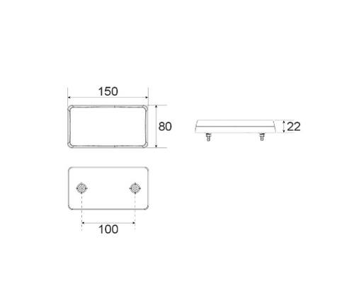 Line Drawing - LS9012 - Combination Stop Tail Indicator 12V Twin Pack. Jaylec. CD. Ultimate LED.