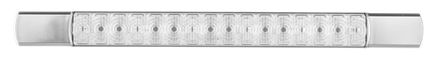 285CA12 - Slimline Low Profile Single Function Light. Rear Indicator Light. 12v Only. Chrome End Caps. Caravan Friendly. Autolamps. Ultimate LED.