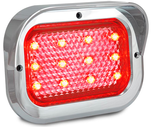130CCRM - Chrome Truck Series. Recess Mount. Stop, Tail Light. Chrome Hooded Recessed Design. Shock, Dust and Water Proof. 5 Year Warranty. Includes Grommet Chrome Hood and Plug. Autolamps. Ultimate LED.