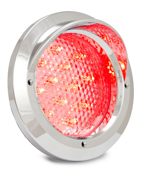 110CCRM - Chrome Truck Series. Chrome Hooded Recessed Design. Stop, Tail Light. Sock, Dust and Water Proof. 5 Year Warranty. Includes Grommet, Chrome Hood and Plug. Autolamps. Ultimate LED. 