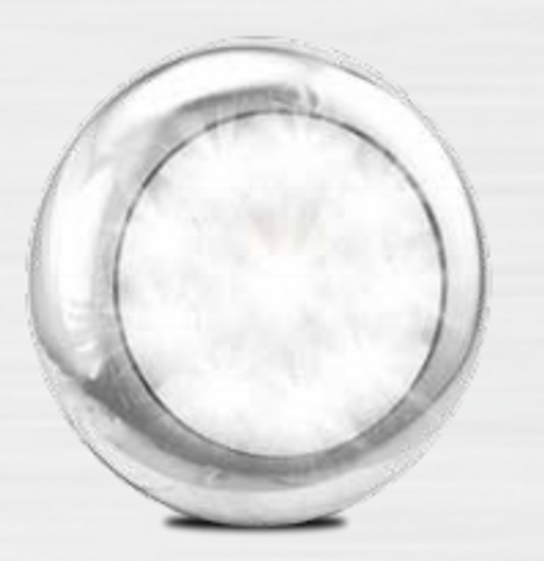 5543W - Round Chrome Reverse Tail Light. American Style Design. Shock, Dust and Waterproof. 5 Year Warranty. Screw Mount. Clip On Bracket. 12v Only. LED Autolamps.  Ultimate LED. 