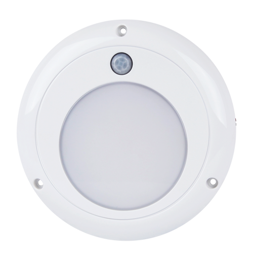 13118WM-PIR - Interior, Exterior Light Surface Mount. With Motion Sensor. Water Proof Design. Low Profile Design. 2 Year Warranty. Warm White. Autolamps. Ultimate LED. 