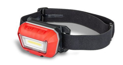 HT70 - Adjustable Head Torch. Rechargeable Head Position Lamp. Flood Light with Motion Sensor. Highly Efficient COB Design. 2 Year Warranty. Chemical Resistant. Non Slip Elastic Headband. Impact Resistant. Autolamp.  Ultimate LED.