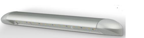 23450 - Caravan Awning Lamp. Silver Housing Slimline Awning Light. Exterior Grade Finish. 3 Year Warranty. Screw Mount. 12v Only. Single Pack. Autolamp.  Ultimate LED. 