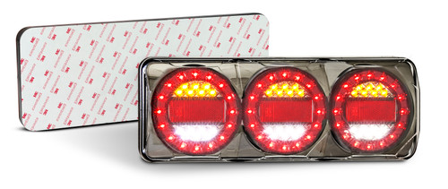 MAXILAMPC3XRW3M - Modern and Stylish MAXILAMP 3. Modern Tail Light Assembly. Stop, Tail, Indicator and Reverse with Reflector. 3m Tape Mounting. Multi-Volt 12v & 24v. Caravan Friendly. 7 Year Warranty. Autolamp. Ultimate LED. MAXILAMPC3XRW3M - Modern and Stylish MAXILAMP 3. Modern Tail Light Assembly. Stop, Tail, Indicator and Reverse with Reflector. 3m Tape Mounting. Multi-Volt 12v & 24v. Caravan Friendly. 7 Year Warranty. Autolamp. Ultimate LED.