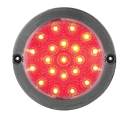 102RBC - Round Stop, Tail Light. Low Profile Design. 12v Only. Black Chrome Lens Design. Recess Mount, Screw Secured. Autolamp. Ultimate LED.  102RBC - Round Stop, Tail Light. Low Profile Design. 12v Only. Black Chrome Lens Design. Recess Mount, Screw Secured. Autolamp. Ultimate LED.