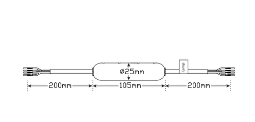 Line Drawing - DRLHOTDOG - DRL Module Is Used In Conjunction With The 80AW and The 175AWTB For Daytime Running Lamp Function. Twin Pack. Daytime Running Light Accessory Module. Autolamp. Ultimate LED. 