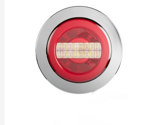 BR152RWC - Reverse Round Light with Tail Light. Chrome Surrounding. Glow Tail Light. Recessed Mount. Multi-Volt. Single Pack. RoadVision. Ultimate LED.