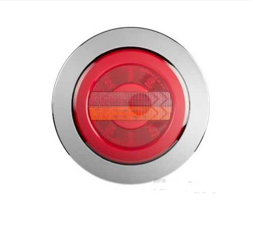BR152ARRC - Stop Tail Indicator with Reflector. Round Light. Chrome Surround. Glow Tail Light. Recessed Mount. Multi-Volt. Single Pack. RoadVision. Ultimate LED. 