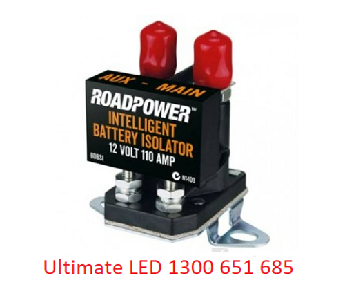 Dual Battery Intelligent Isolator 12 v DC 110Amp Slim Type. Protecting both batteries on your vehicle for all situations.  Dual Battery Intelligent Isolator 12 v DC 110Amp Slim Type. Protecting both batteries on your vehicle for all situations.