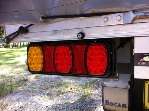 BR80 Series fitted to Tray Top - BR100ARR - Light Truck LED Tail Light Assembly Built in Reflector, Stop, Tail and Indicator. Ultimate LED.
