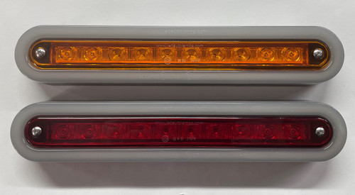 New Rear Taillight system with the outer halo for the park light. Balance of the lights is a coloured lens with stop and indicator 12v DC New Rear Taillight system with the outer halo for the park light. Balance of the lights is a coloured lens with stop and indicator 12v DC