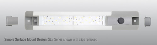 ISLS290MV Interior LED Strip Lamp. Slim and Narrow Unit. Multi-Volt 10v & 24 Volts DC. Push Button On & Off Switch. Single Pack. Tough Unit, Alloy Housing. Length is 290mm Long. 4 watt light. 3 Year Warranty. RoadVision. Ultimate LED.