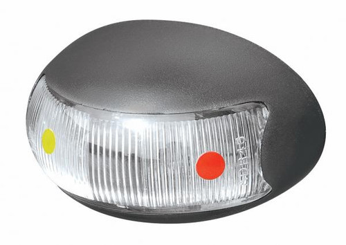 BR4AR. Roadvision Side Marker Amber & Red Marker LED Light. 2.5m Wiring Harness. Box of 10. Chrome and White Base Available