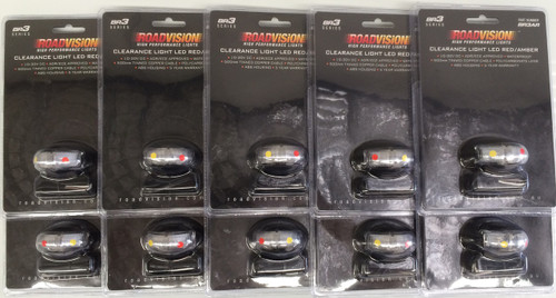 Brytec Front Marker, Clearance Light. BR4 Series White Box of 10. 
Chrome and White Base Available.