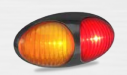 37ARM2P - Amber, Red Side Marker Light with Black Base & Coloured Lens Multi-Volt 12v & 24v Single Pack. LED Auto lamps. Ultimate LED.