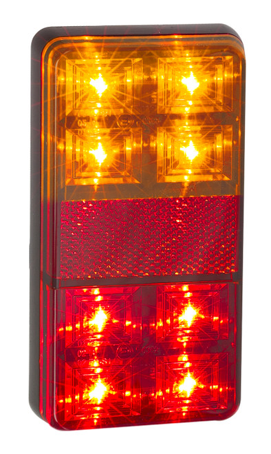 151BAR2 - Small Trailer Combination Tail Lights. Stop, Tail, Indicator, Reflector Light 12v Blister Twin Pack. LED Auto Lamps. Ultimate LED.