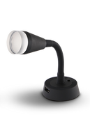 RL151B - Caravan Interior Reading Light. Acrylic Lens. RL150 Series. Single Box. Inbuilt USB Port. Concealed Mounting Holes. 1 Year Warranty. Flexible Neck Extension. Autolamp. Ultimate LED