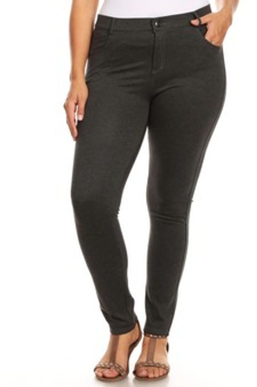 Active High Rise Colorblock Mesh Leggings with Pockets - CHARCOAL