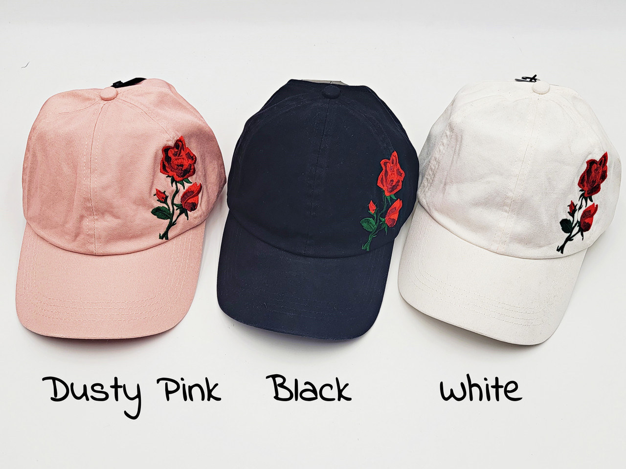 Drose Cap D & Y Rose Embroidered Strapback Cotton Cap - Treasure Island