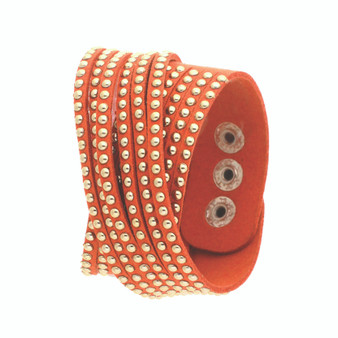 Wristband w/ Studs(Orange)