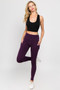 High Waist 5 Pocket Workout Leggings - PURPLE