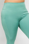 High Waist 5 Pocket Workout Leggings - PLUS DUSTY JADE