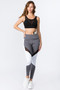 Active High Rise Colorblock Mesh Leggings with Pockets - CHARCOAL/WHITE