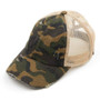 CAMOUFLAGE MESH PONY DENIM CAP_CRISSCROSS (BT-783)