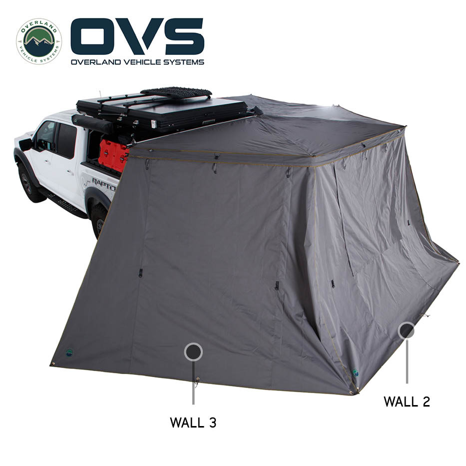 HD Nomadic 270 Awning Wall Kits with Dark Grey Fabric