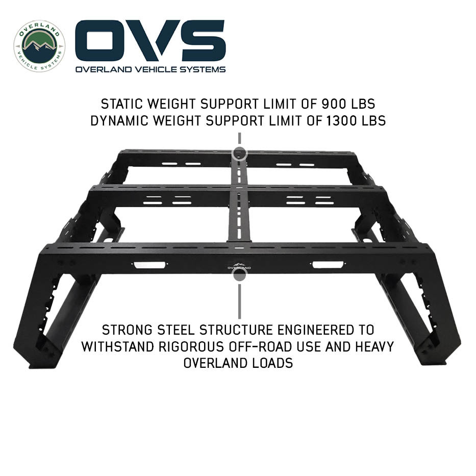 Ruff Rax Bed Rack - 2024-2026 Ford Ranger 5 ft - Modular Storage