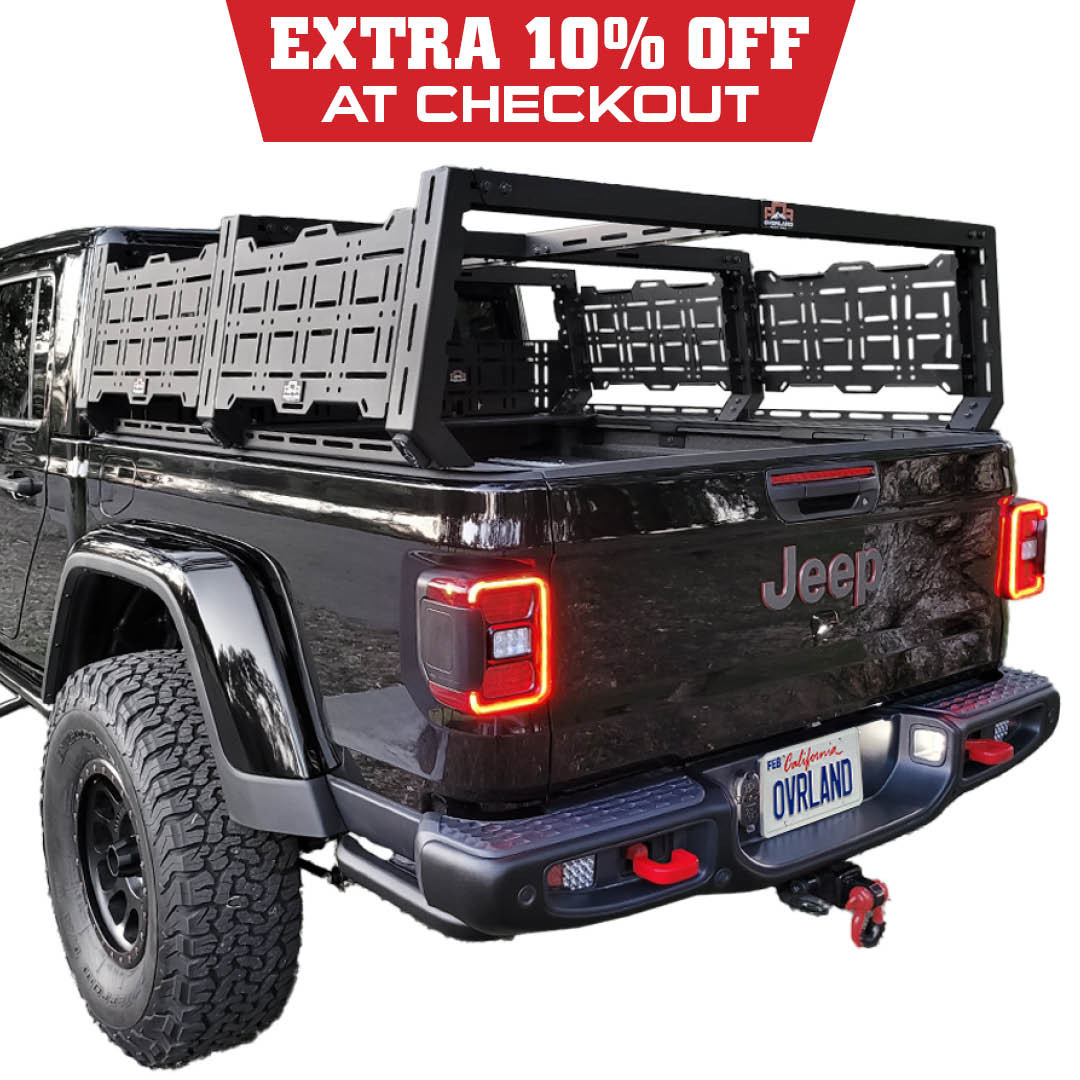 Ruff Rax Bed Rack - 2018-2026 Jeep Gladiator 5 ft - Modular