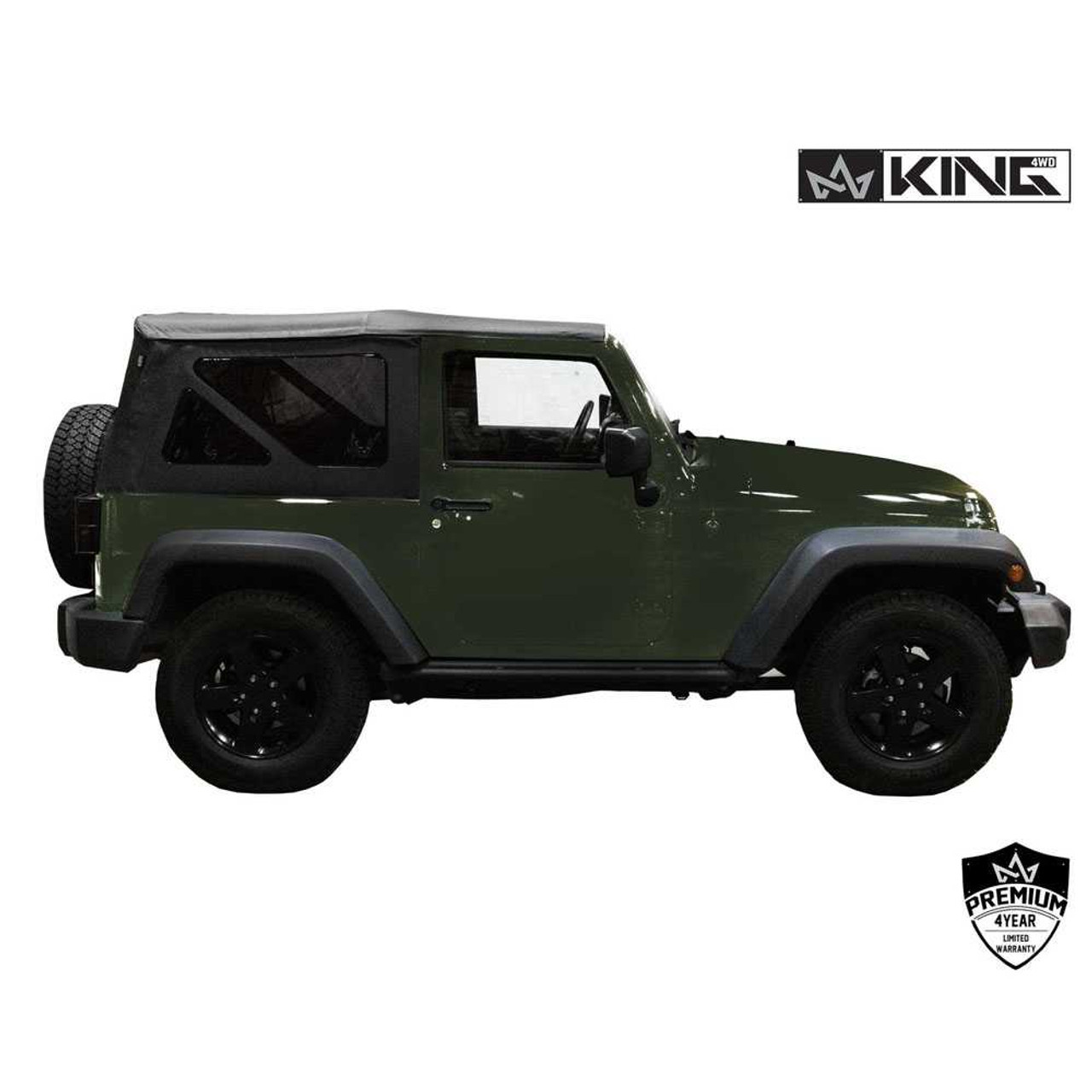 Jeep Wrangler JK 2 Door Soft Top Premium Black Diamond