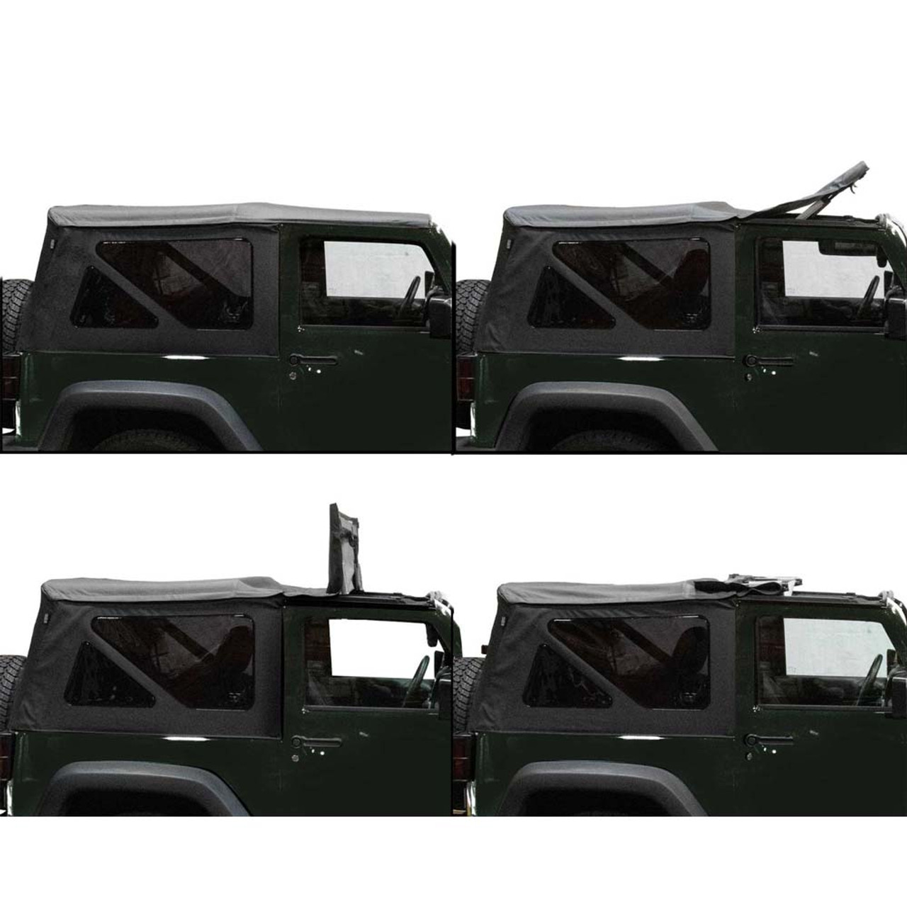 Jeep Wrangler JK 2 Door Soft Top Premium Black Diamond