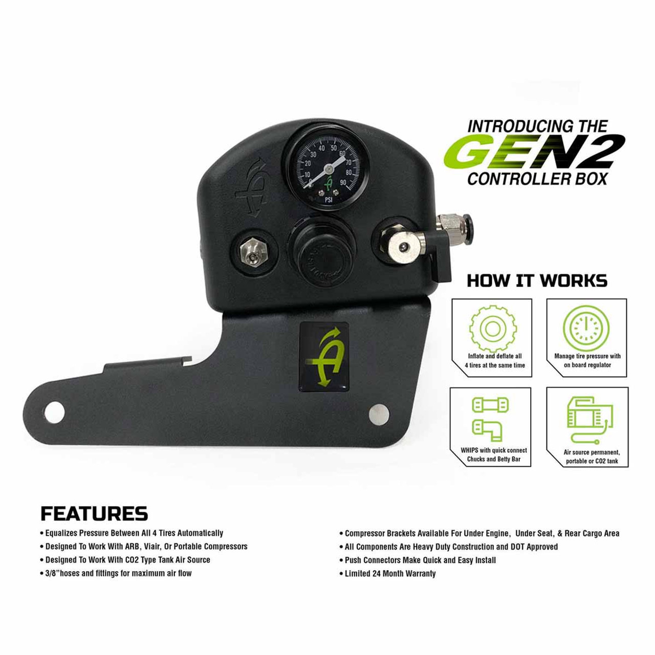 4 Tire Inflation System - Jeep Wrangler Driver Side Front