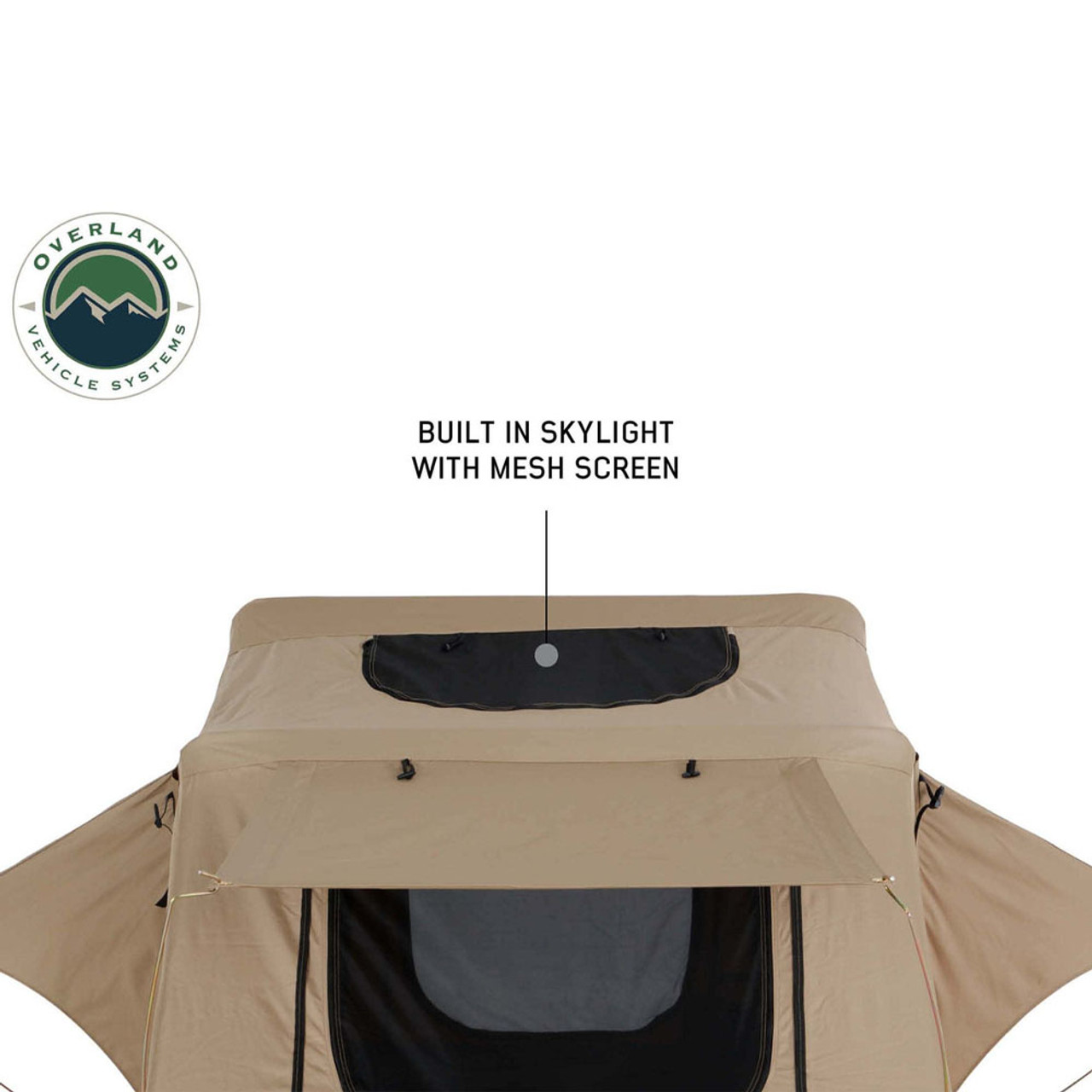 LD TMBK 3 Person Roof Top Tent with Green Rain Fly