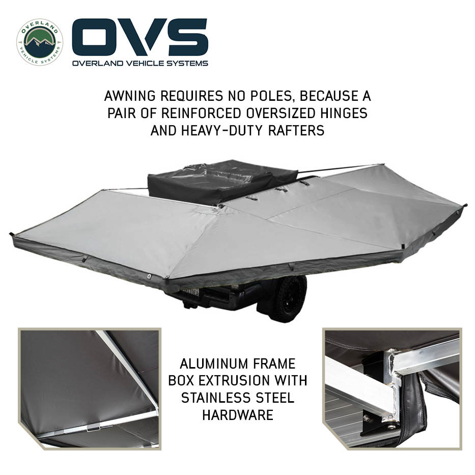 HD Nomadic 270 - Awning - Passenger Side Dark Gray Awning
