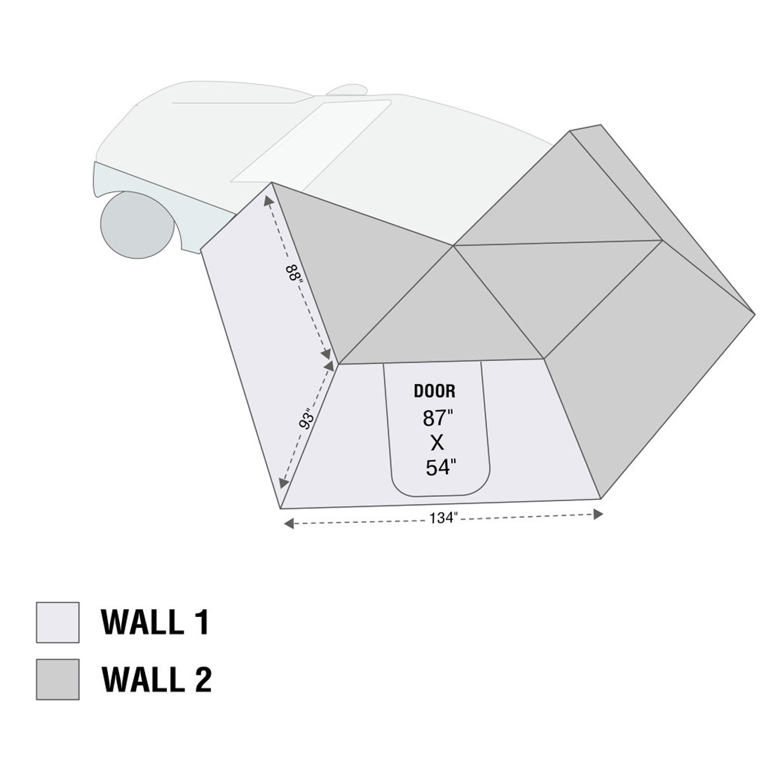 Nomadic 270 LT Awning Wall 1 Driver Side Awning Wall 1