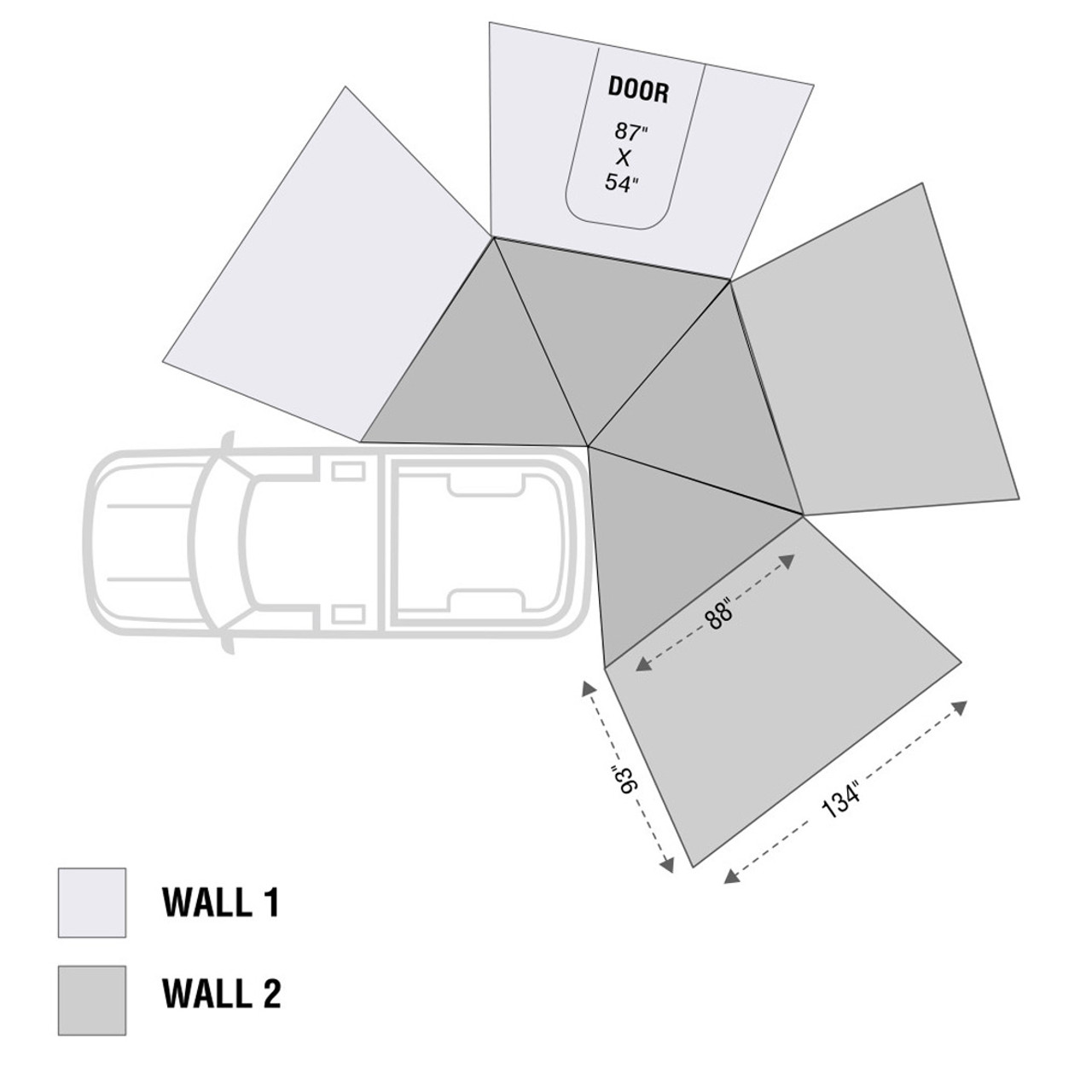 Nomadic 270 LT Awning Wall 1 Passenger Side Awning Wall 1