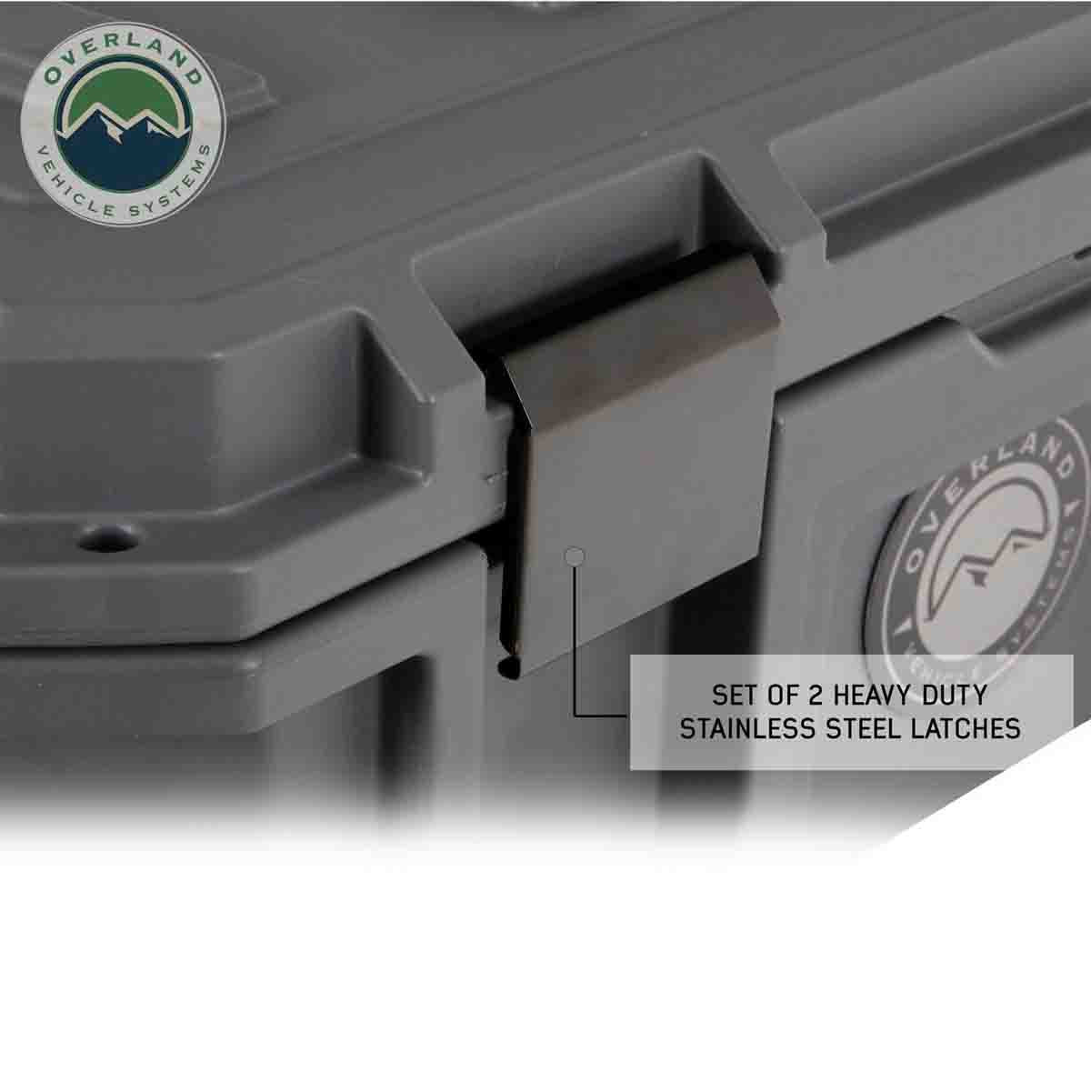 Dark Grey 53 QT Dry Box with Drain, and Bottle Opener