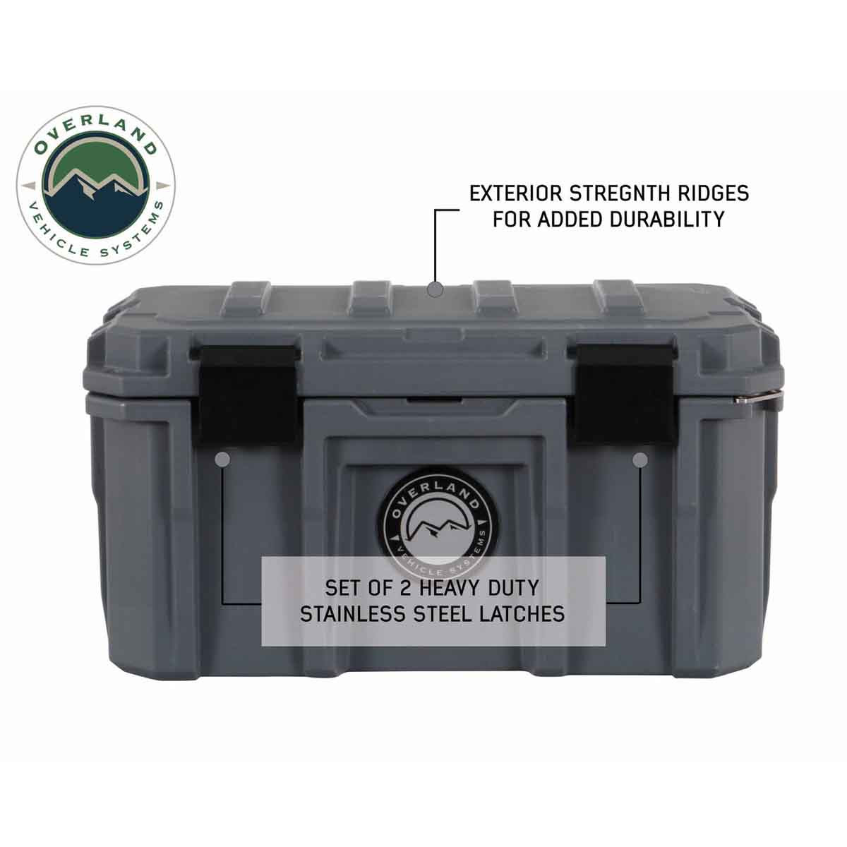 Dark Grey 53 QT Dry Box with Drain, and Bottle Opener