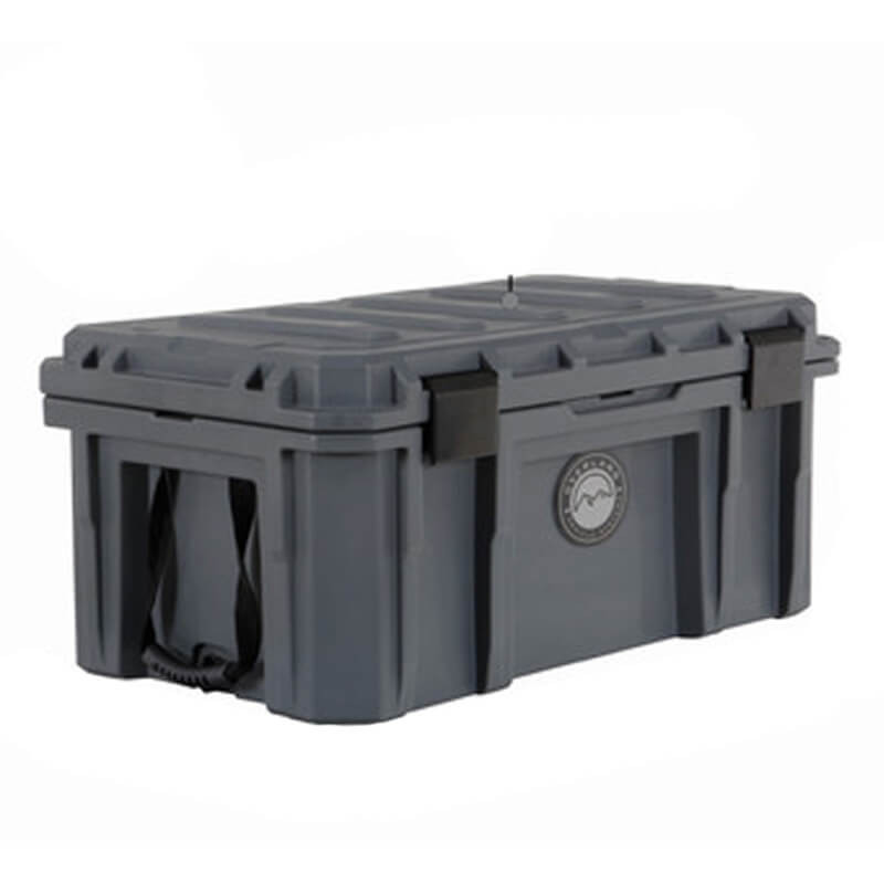 Dark Grey 95 QT Dry Box With Drain and Bottle Opener Dark Grey 95 QT Dry Box With Drain and Bottle Opener